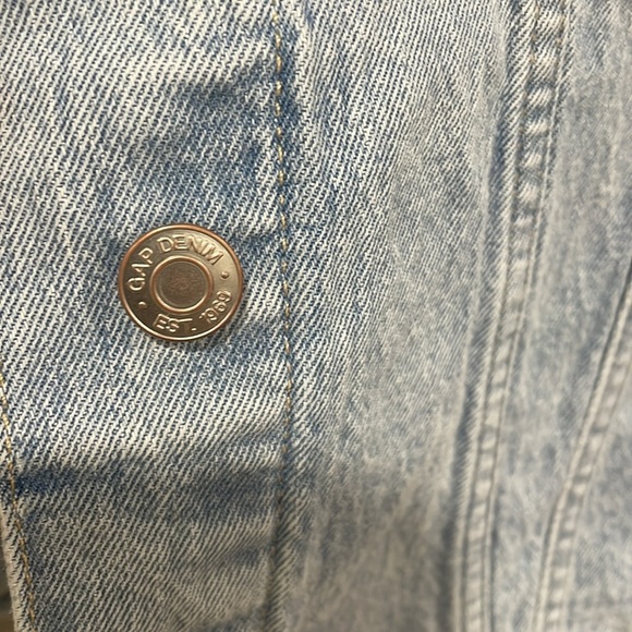 Gap '90s Icon Denim Blue Jean Cropped Jacket size XXL - Picture 3 of 7